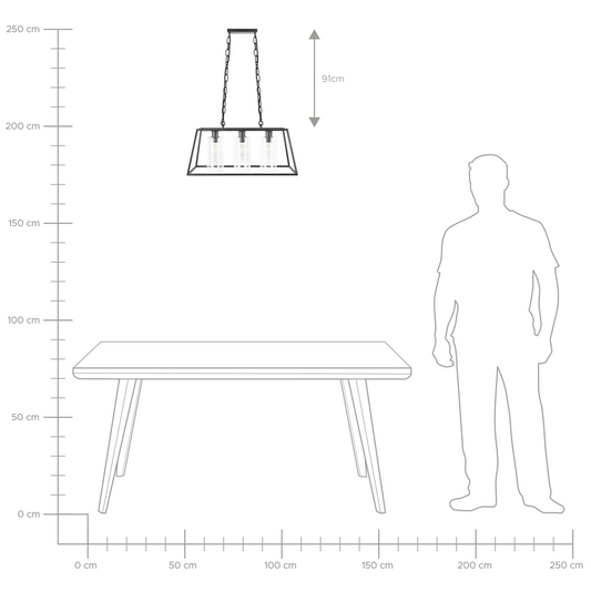 Hängelampe MUGER Metall Schwarz