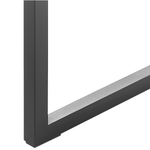Schreibtisch heller Holzfarbton / schwarz 120 x 59 cm mit Ablage GORUS