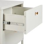 Nachttisch mit 2 Schubladen KYLEA Metall Weiss