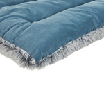 Tierbett ERGANI Samtstoff Blau