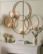 Wandkerzenhalter BURU Metall 80 cm Gold