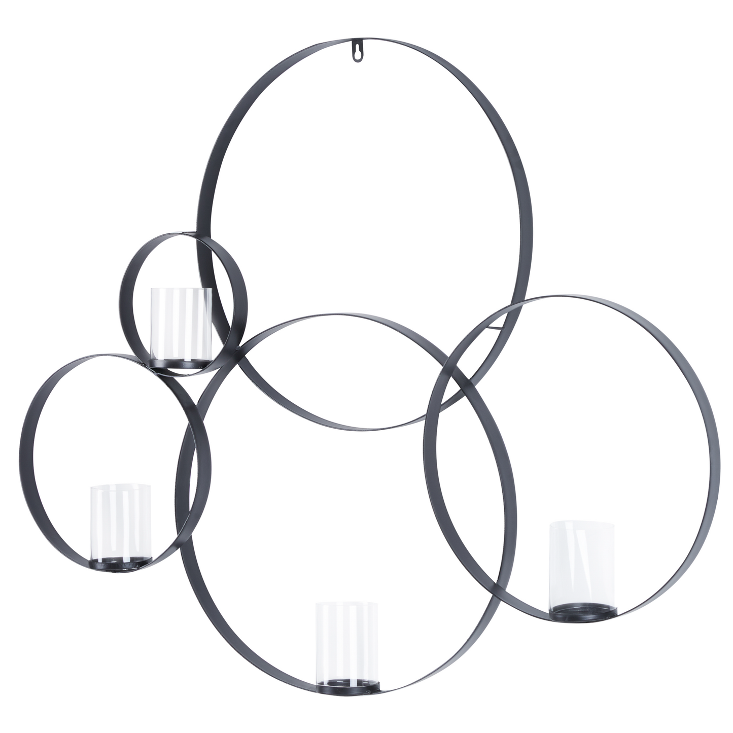 Wandkerzenhalter BURU Metall 80 cm Schwarz
