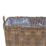 Set mit 2 Blumentöpfen ORMOS PE Rattan 53/59 cm Braun