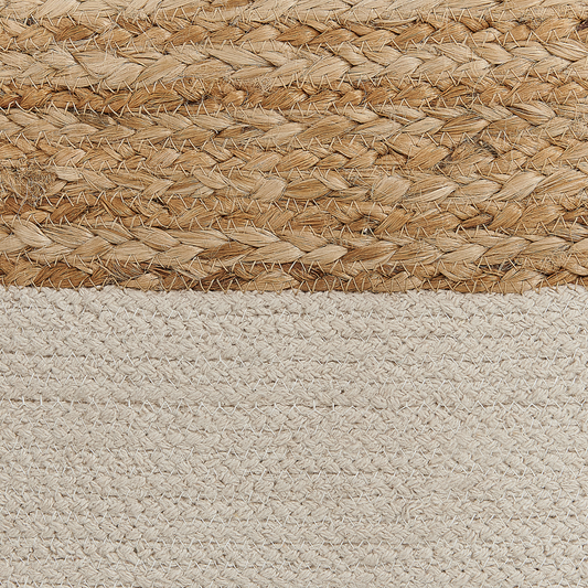 Pouf Jute naturfarben / beige quadratisch 44 x 44 cm KIRAMA