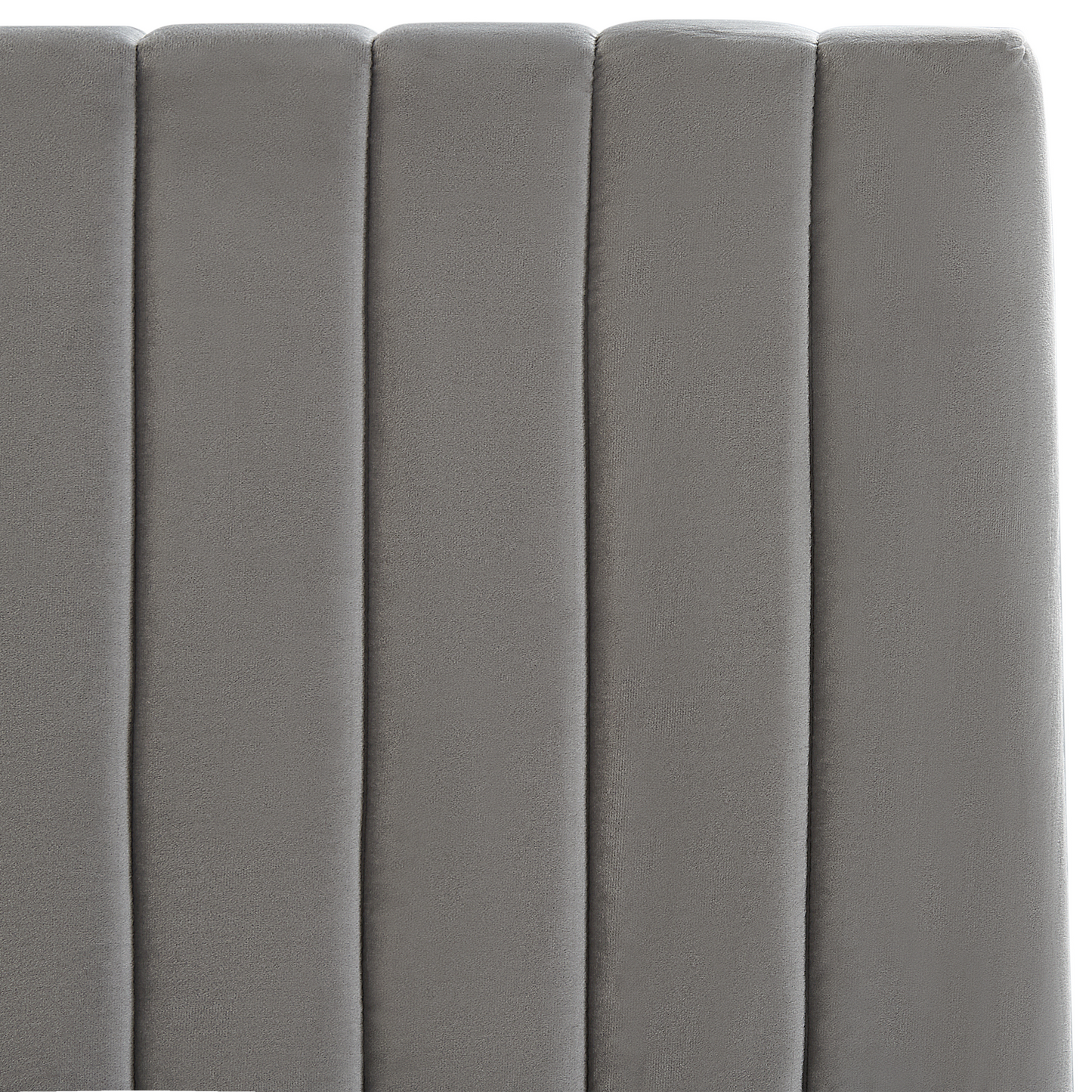 Bett mit Stauraum Samtstoff VION 140 x 200 cm Grau