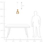 Hängelampe NIARI Hellbraun