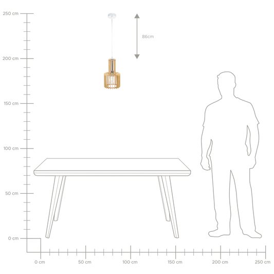 Hängelampe NIARI Hellbraun