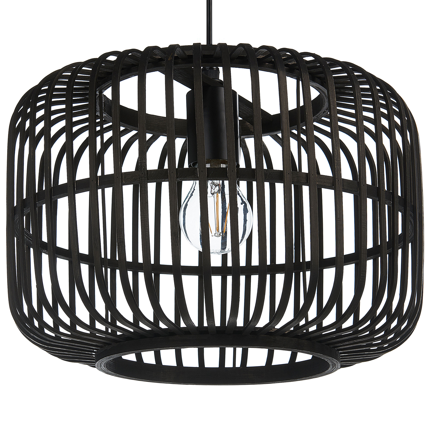 Hängelampe MACHEKE Bambusholz Schwarz