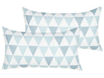 Gartenkissen 2er Set TRIFOS Geometrisches Muster 40 x 70 cm Blau