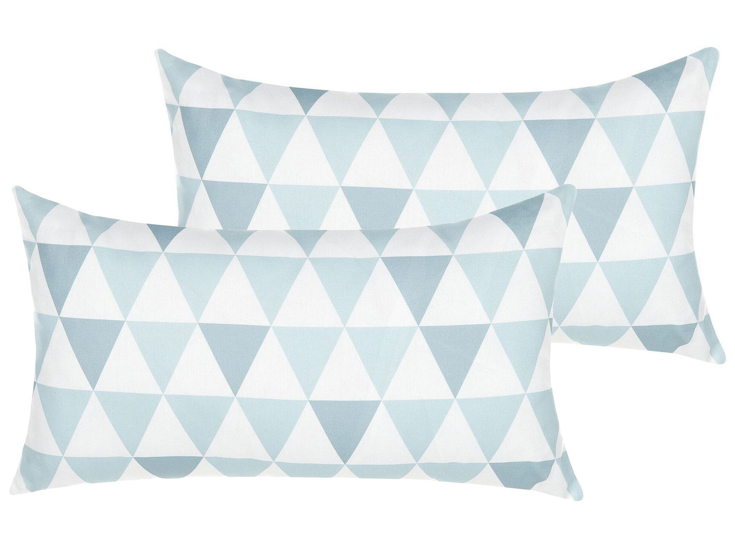 Gartenkissen 2er Set TRIFOS Geometrisches Muster 40 x 70 cm Blau