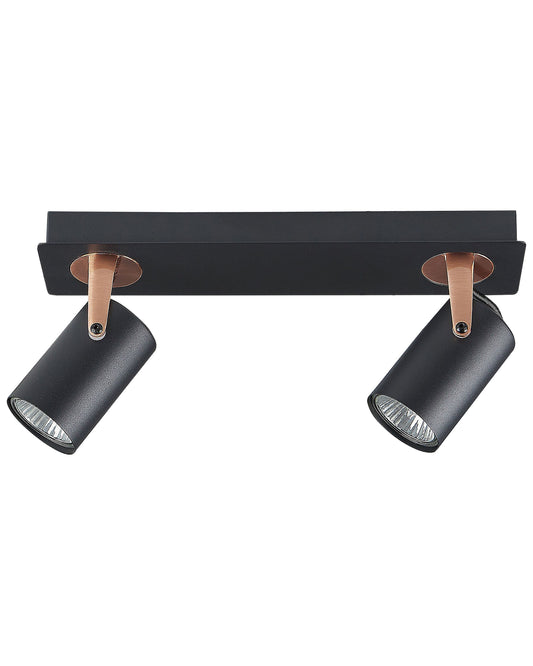 Strahler 2-flammig KLIP verstellbar Metall Schwarz