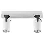 Strahler 2-flammig KLIP verstellbar Metall Weiss