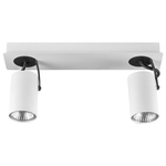 Strahler 2-flammig KLIP verstellbar Metall Weiss