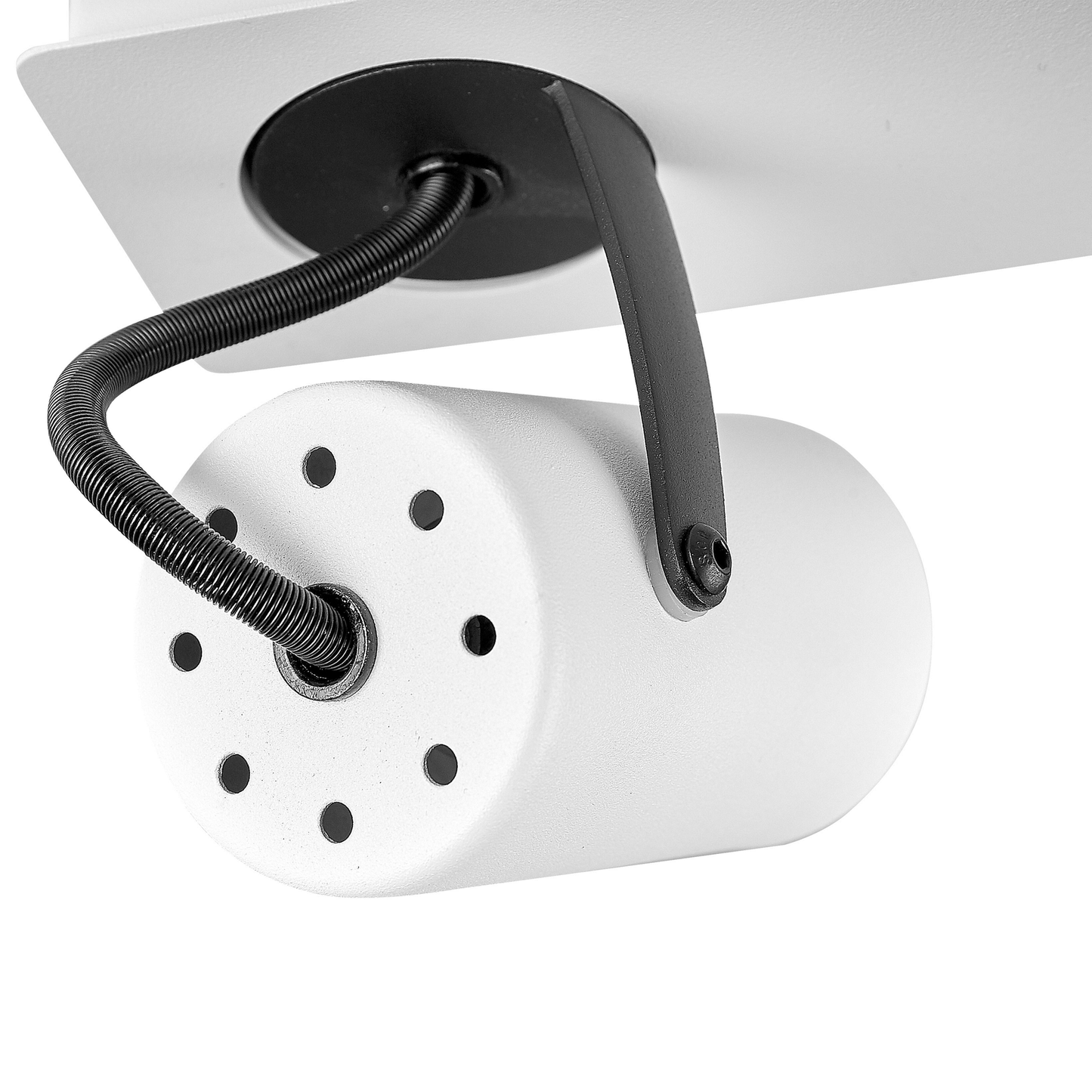 Strahler 2-flammig KLIP verstellbar Metall Weiss