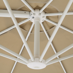 Ampelschirm ⌀ 295 cm taupe / weiss SAVONA II