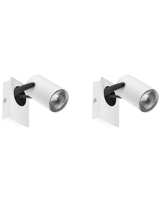 Strahler 2er Set KLIP verstellbar Metall Weiss