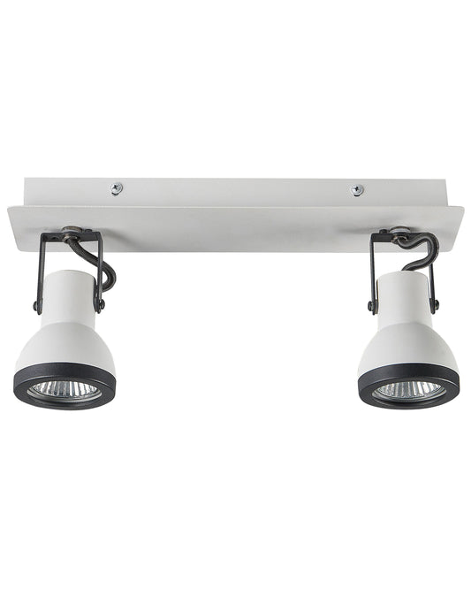 Strahler 2-flammig BARO verstellbar Metall Weiss