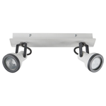Strahler 2-flammig BARO verstellbar Metall Weiss