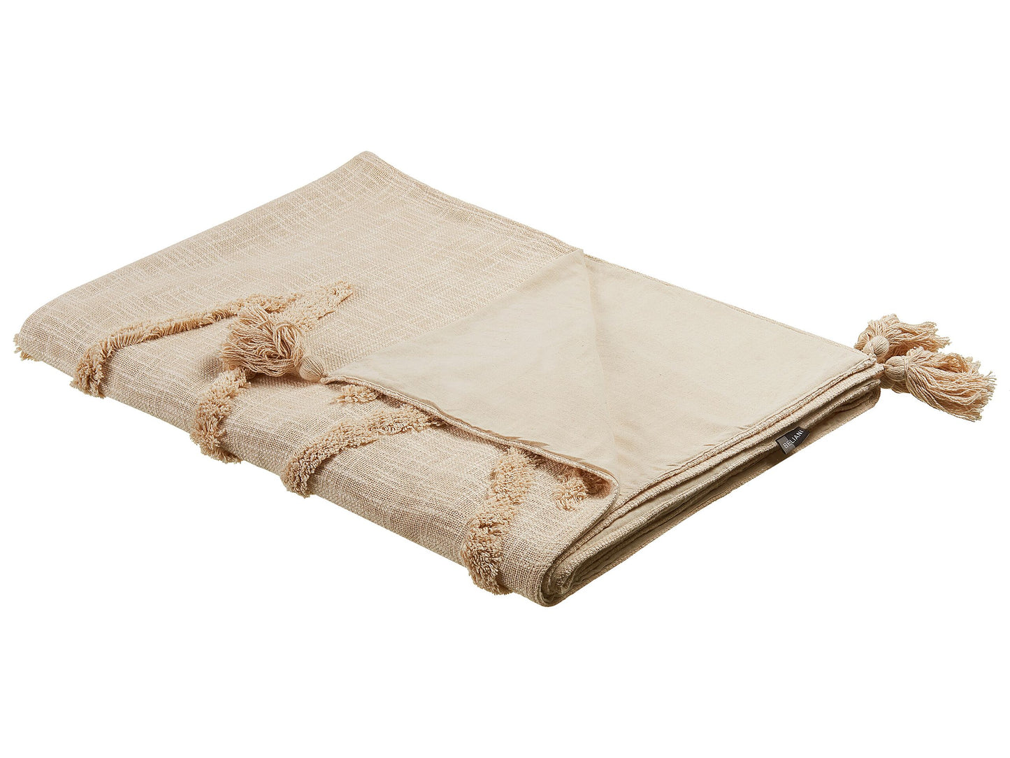 Kuscheldecke MORBI Baumwolle 130 x 180 cm Beige