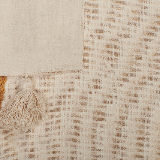 Kuscheldecke MATHURA Baumwolle 130 x 180 cm Beige