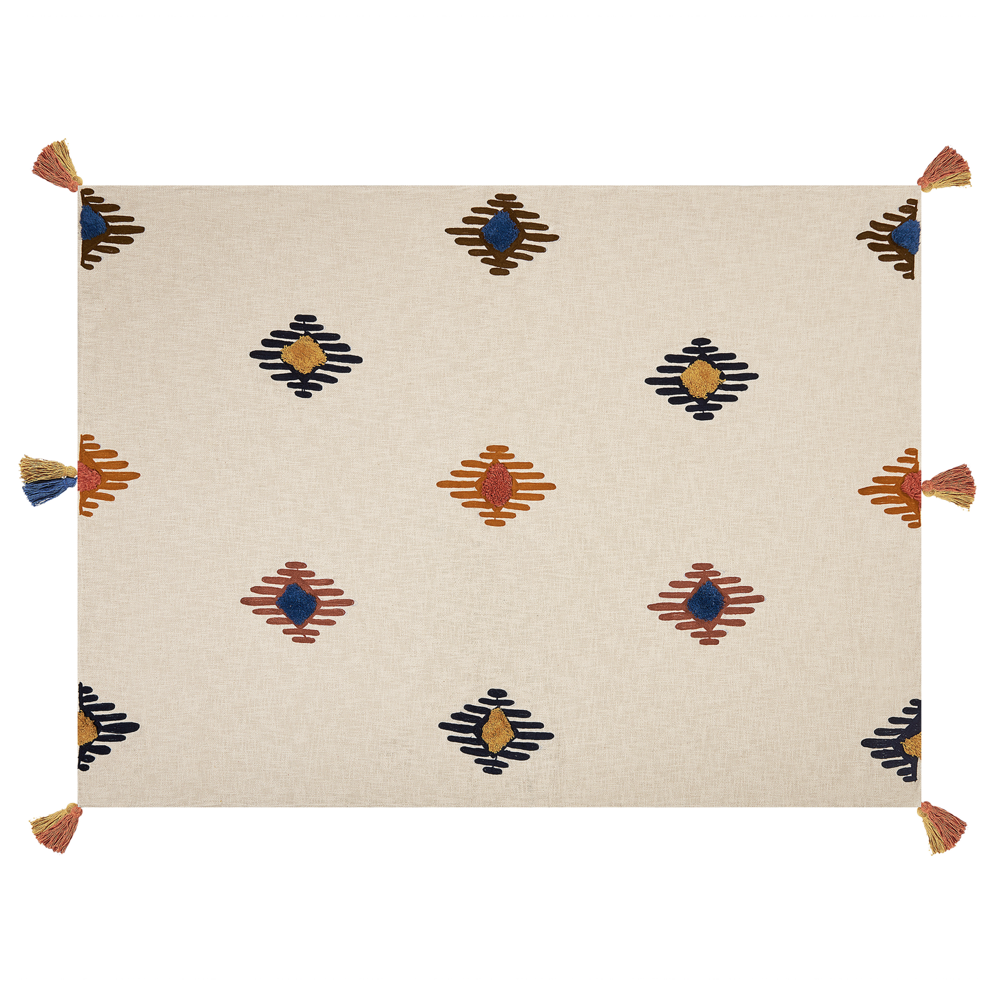 Kuscheldecke MUNGER Baumwolle 130 x 180 cm Beige