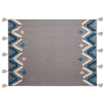 Kuscheldecke KOTTAYAM Baumwolle 130 x 180 cm Grau