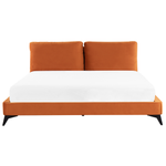 Bett mit Lattenrost Samtstoff MELLE 180 x 200 cm Orange