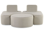 Lounge Set mit Tisch 2-Sitzer FABRO modular Hellgrau