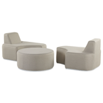 Lounge Set mit Tisch 2-Sitzer FABRO modular Hellgrau