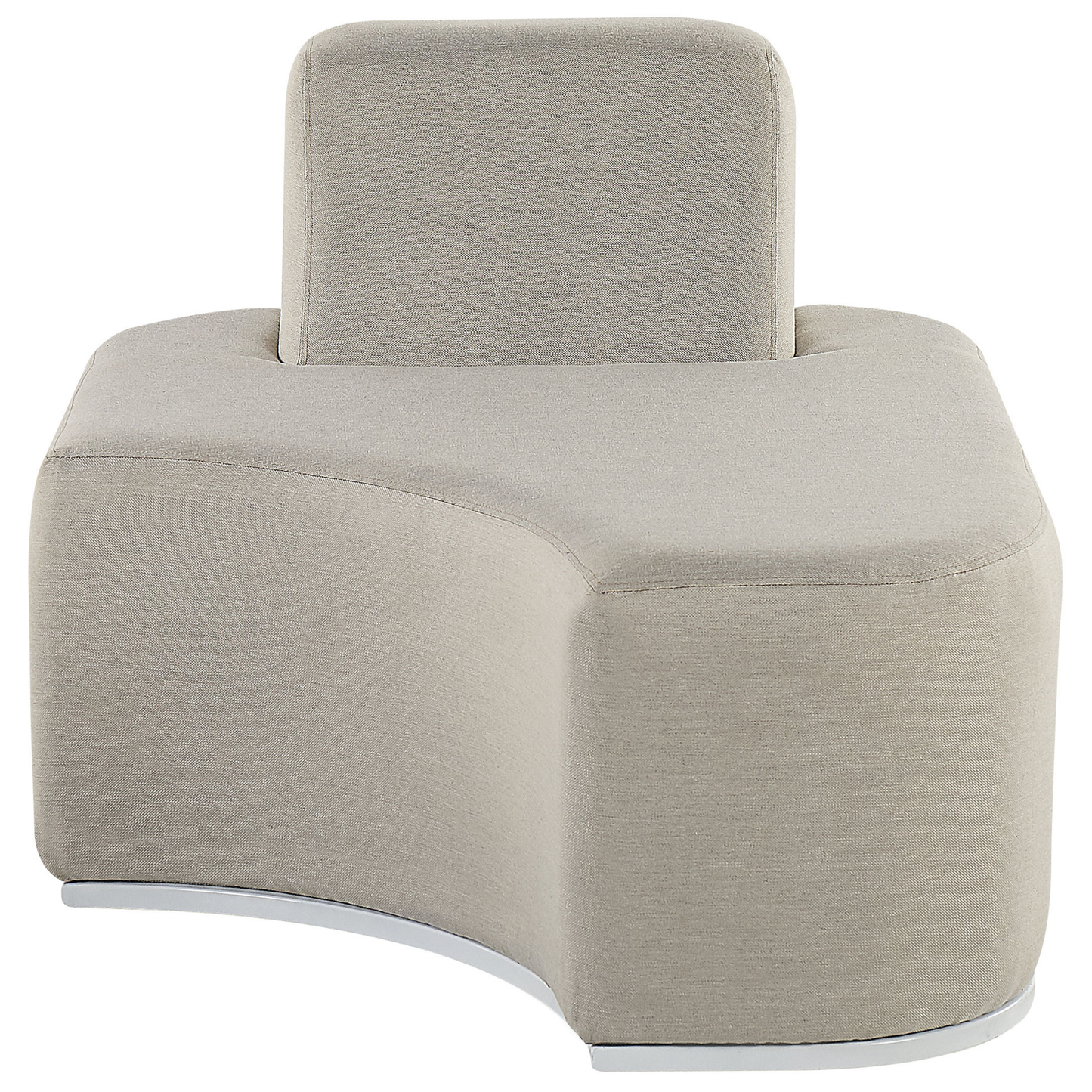 Lounge Set mit Tisch 2-Sitzer FABRO modular Hellgrau