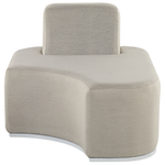 Lounge Set mit Tisch 2-Sitzer FABRO modular Hellgrau