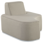 Lounge Set mit Tisch 2-Sitzer FABRO modular Hellgrau