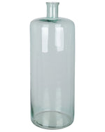Blumenvase Flaschenhals PAPADUM handgefertigt Glas 70 cm Hellblau