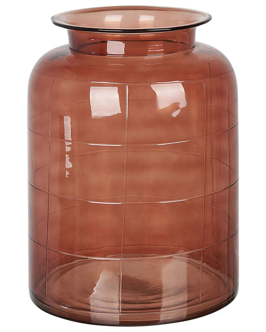 Blumenvase VINDALOO Glas 35 cm Goldbraun