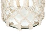 Laterne JALEBI Stoff 31 cm Cremeweiss