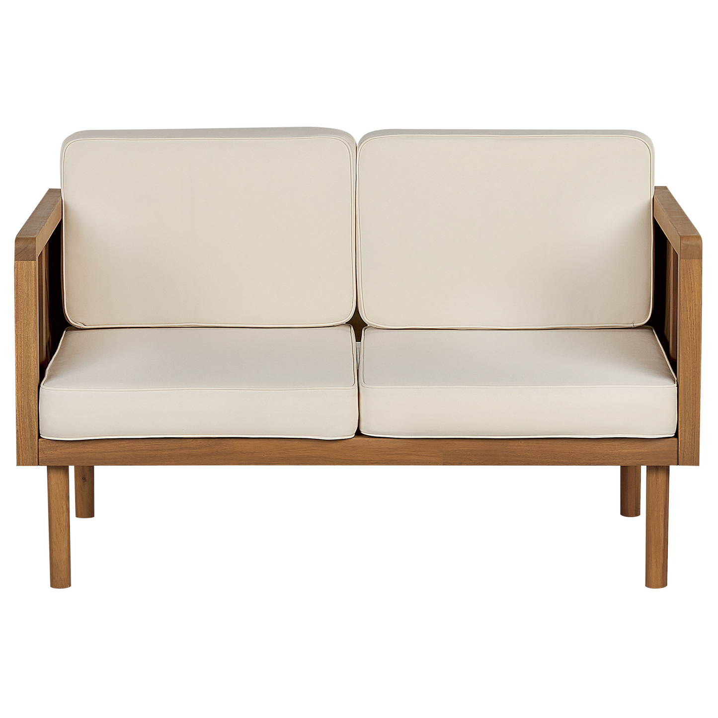 Lounge Set mit Tisch und Ottomane 5-Sitzer BARATTI Akazienholz Braun