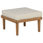 Lounge Set mit Tisch und Ottomane 5-Sitzer BARATTI Akazienholz Braun