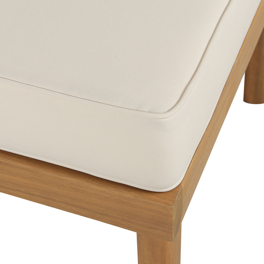 Lounge Set mit Tisch und Ottomane 5-Sitzer BARATTI Akazienholz Braun