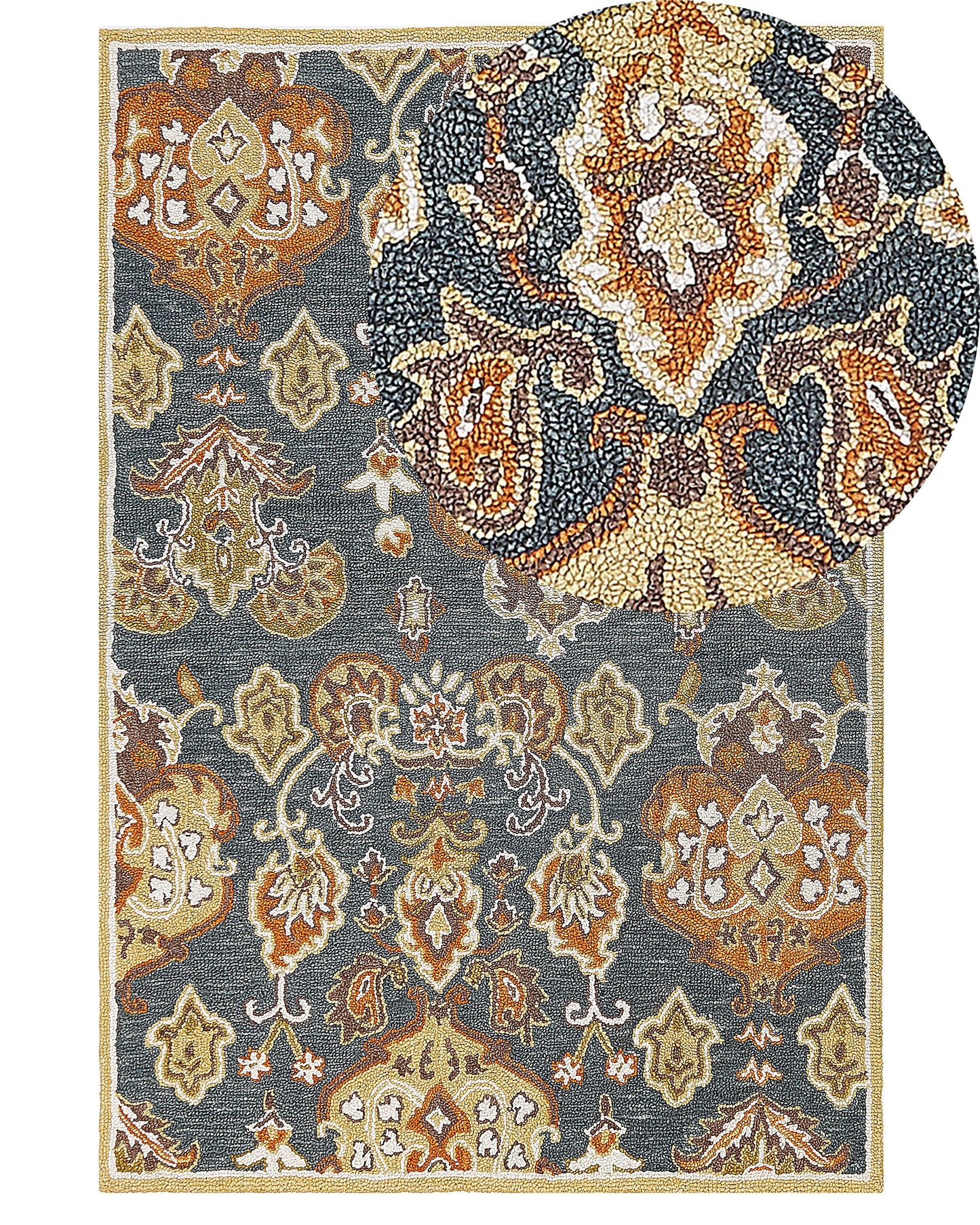 Teppich Wolle mehrfarbig 140 x 200 cm Kurzflor UMURLU