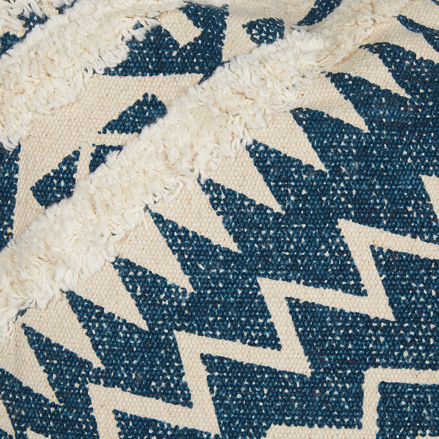 Dekokissen 2er Set SAFI Baumwolle 50 x 50 cm Blau Geometrisches Muster
