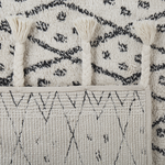 Teppich Baumwolle weiss / schwarz 140 x 200 cm cm Kurzflor AGADIR