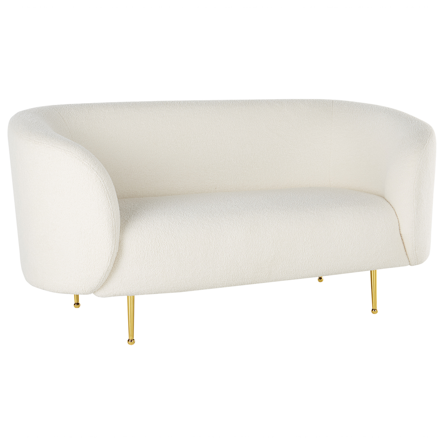Sofa Set Bouclé weiss 6-Sitzer LOEN