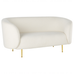 Sofa Set Bouclé weiss 6-Sitzer LOEN