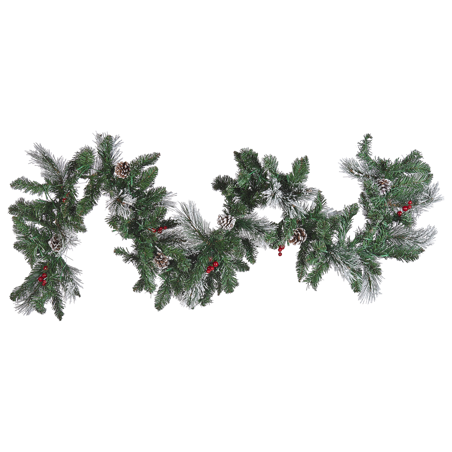 Weihnachtsgirlande grün mit LED-Beleuchtung 180 cm WAPTA