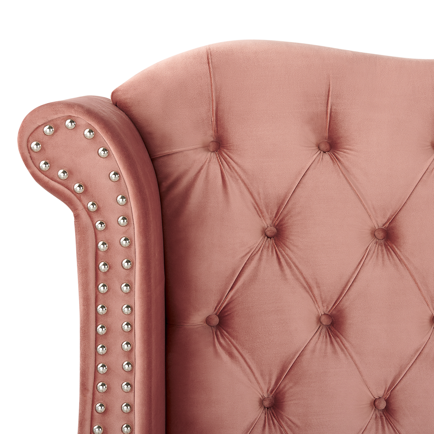 Bett mit Lattenrost Samtstoff AYETTE 160 x 200 cm Rosa