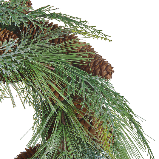 Dekokranz grün mit Zapfen ⌀ 34 cm ASTURIA