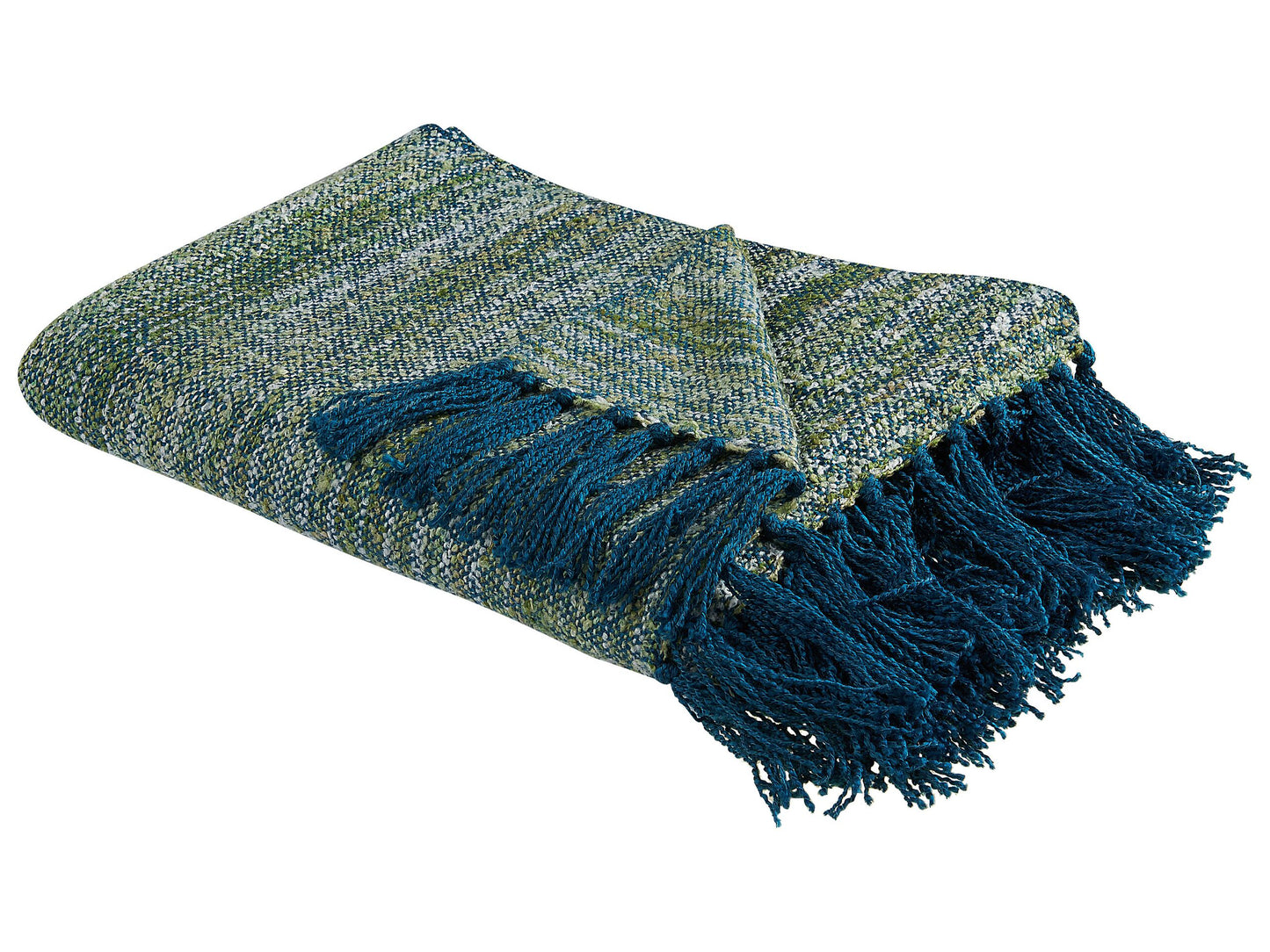 Kuscheldecke PAIRE Stoff 130 x 170 cm Blaugrün