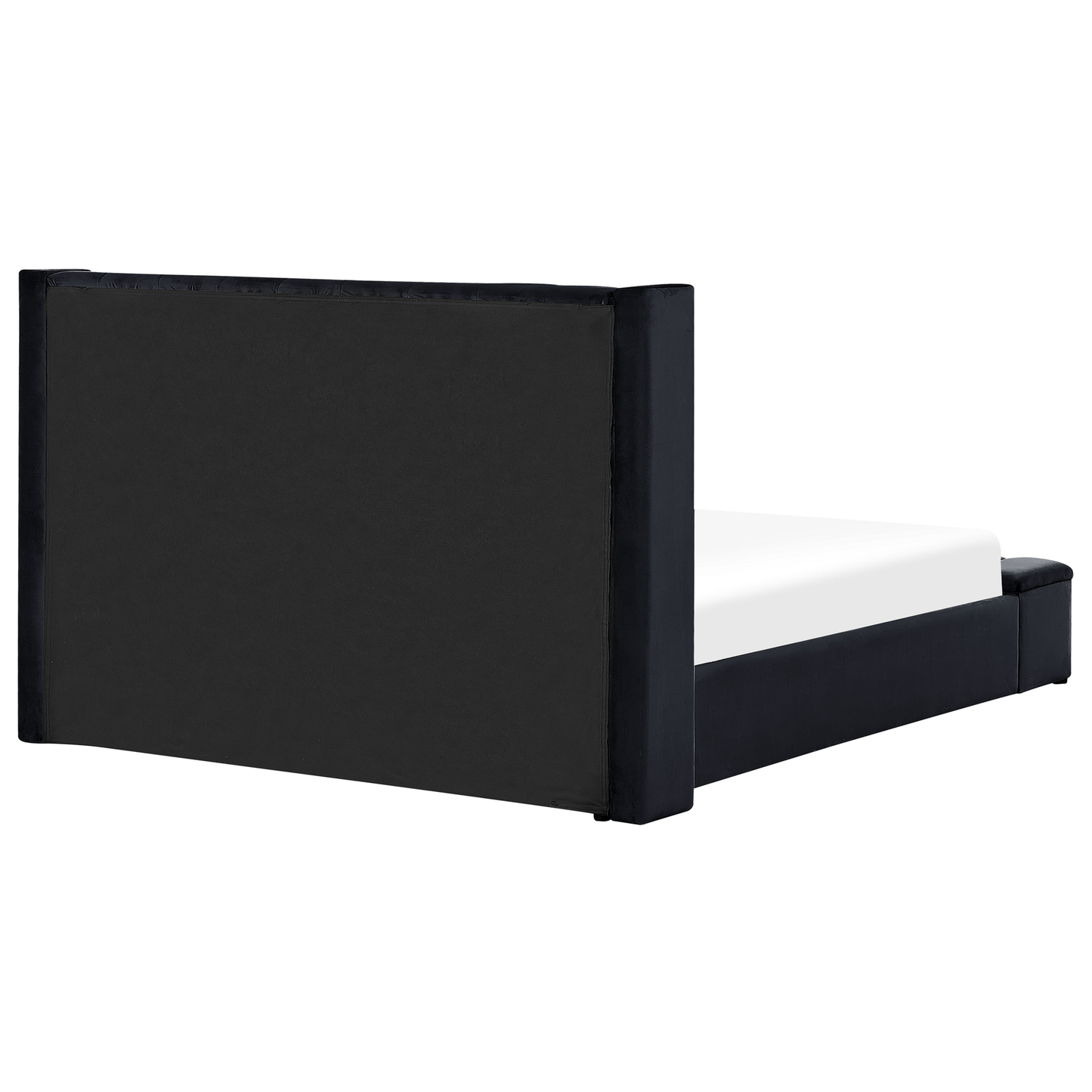 Bett mit Stauraumbank Samtstoff NOYERS 180 x 200 cm Schwarz