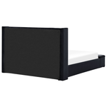Bett mit Stauraumbank Samtstoff NOYERS 180 x 200 cm Schwarz