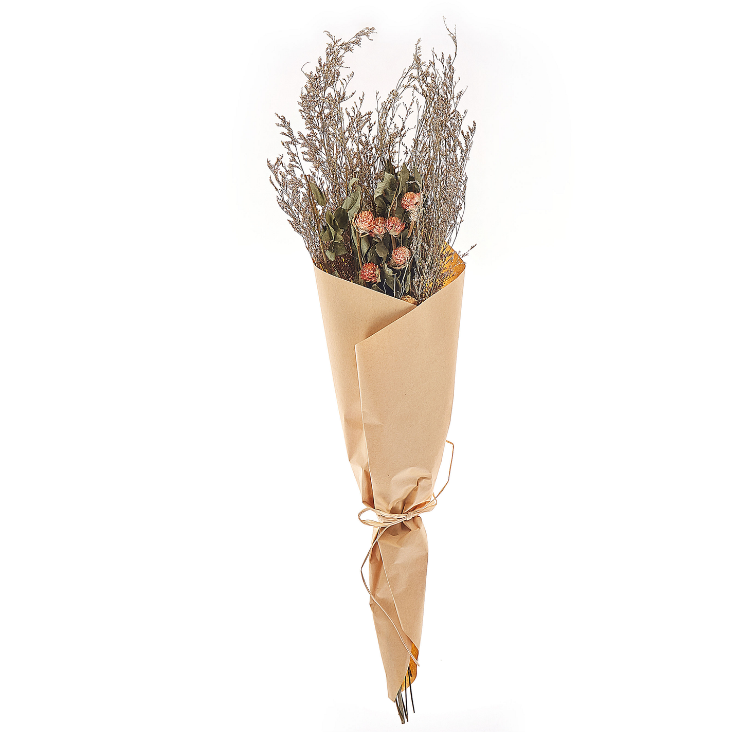 Trockenblumen orange / grün 65 cm AZUEL